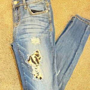 Judy Blue Light Blue Distressed Skinny Jeans